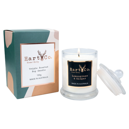 HartCo Lemongrass & Ginger Small Candle - 150g